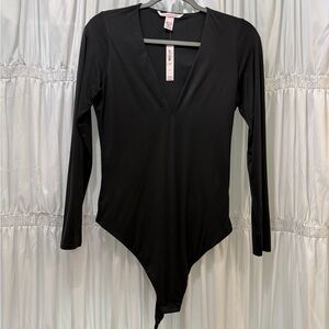 Victoria's Secret Black Long Sleeve Bodysuit NWT